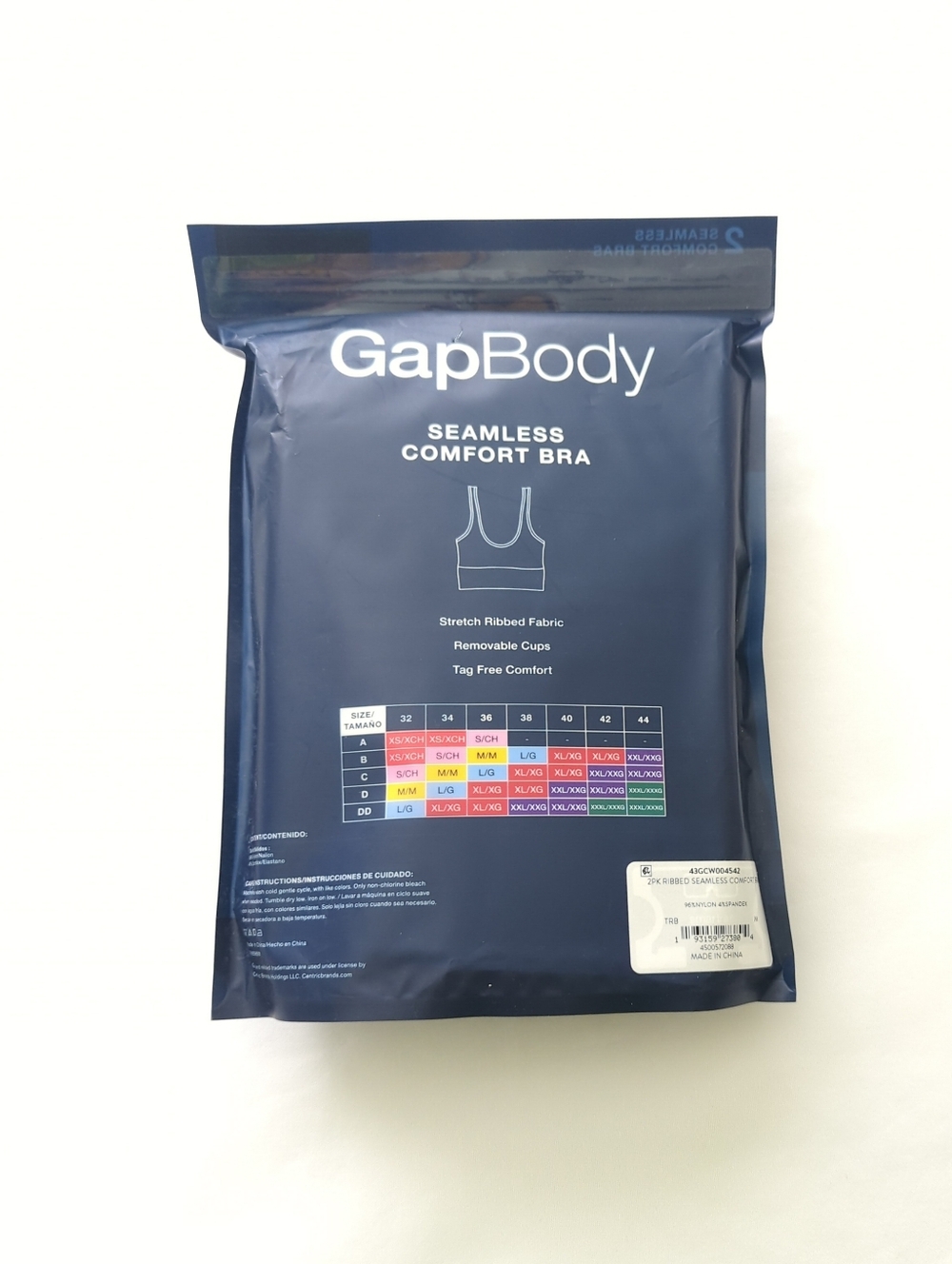 Gap Body Seamless Comfort Bras Removable Cups 2 Pack  Black & Nude Size M NWT - Picture 4 of 6